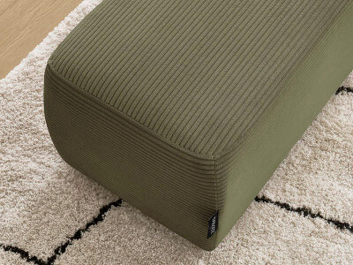 HOCKER ATILLA Cord Hellgrün  - Schwarz/Hellgrün, MODERN, Kunststoff/Textil (92/44/48cm)