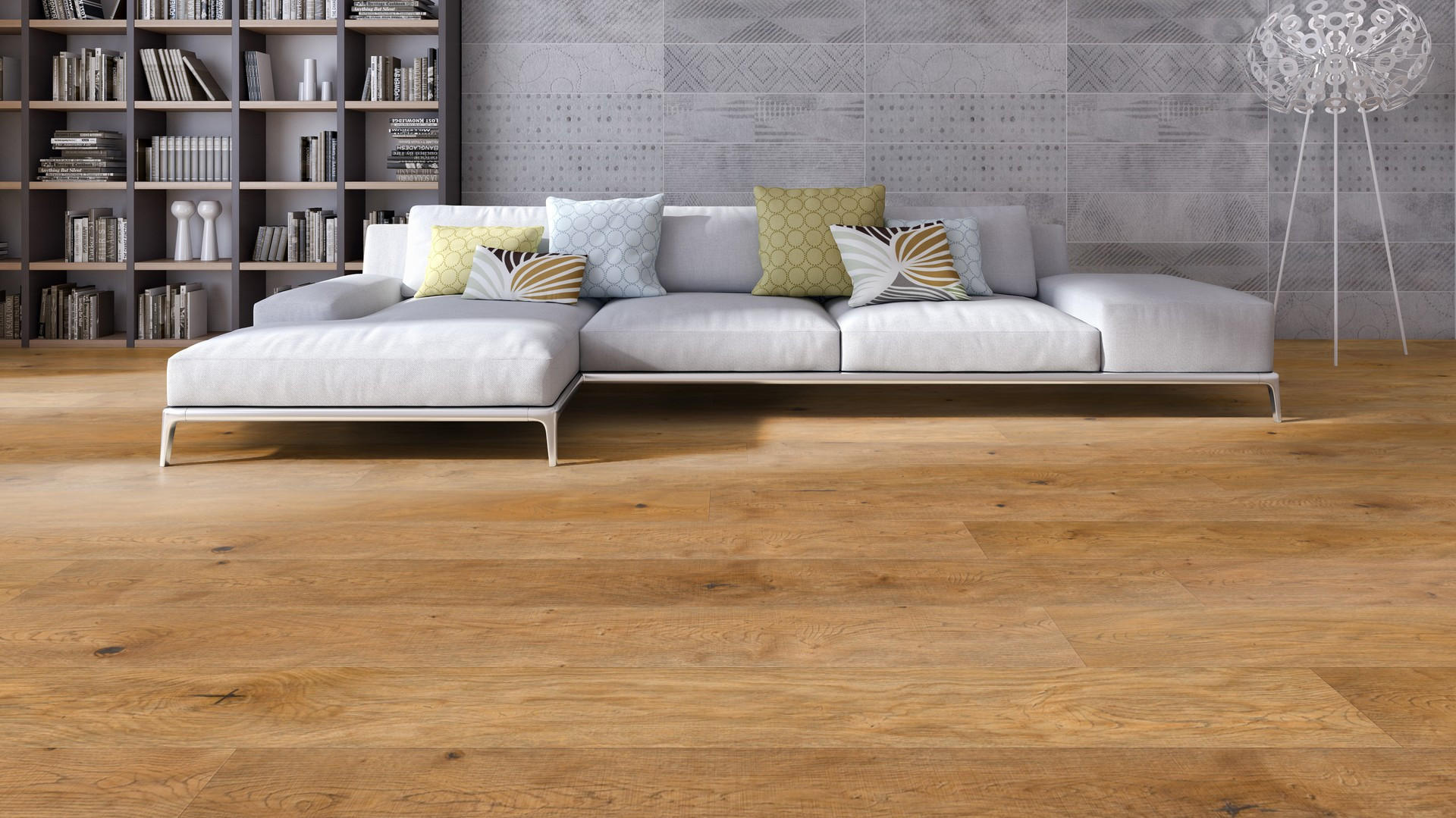 LANDHAUSDIELE, Eiche Wild reliefgehobelt Gesund-Diele  per  m² - Eichefarben, KONVENTIONELL, Holz (224,5/19,3/1,3cm) - Weitzer Parkett