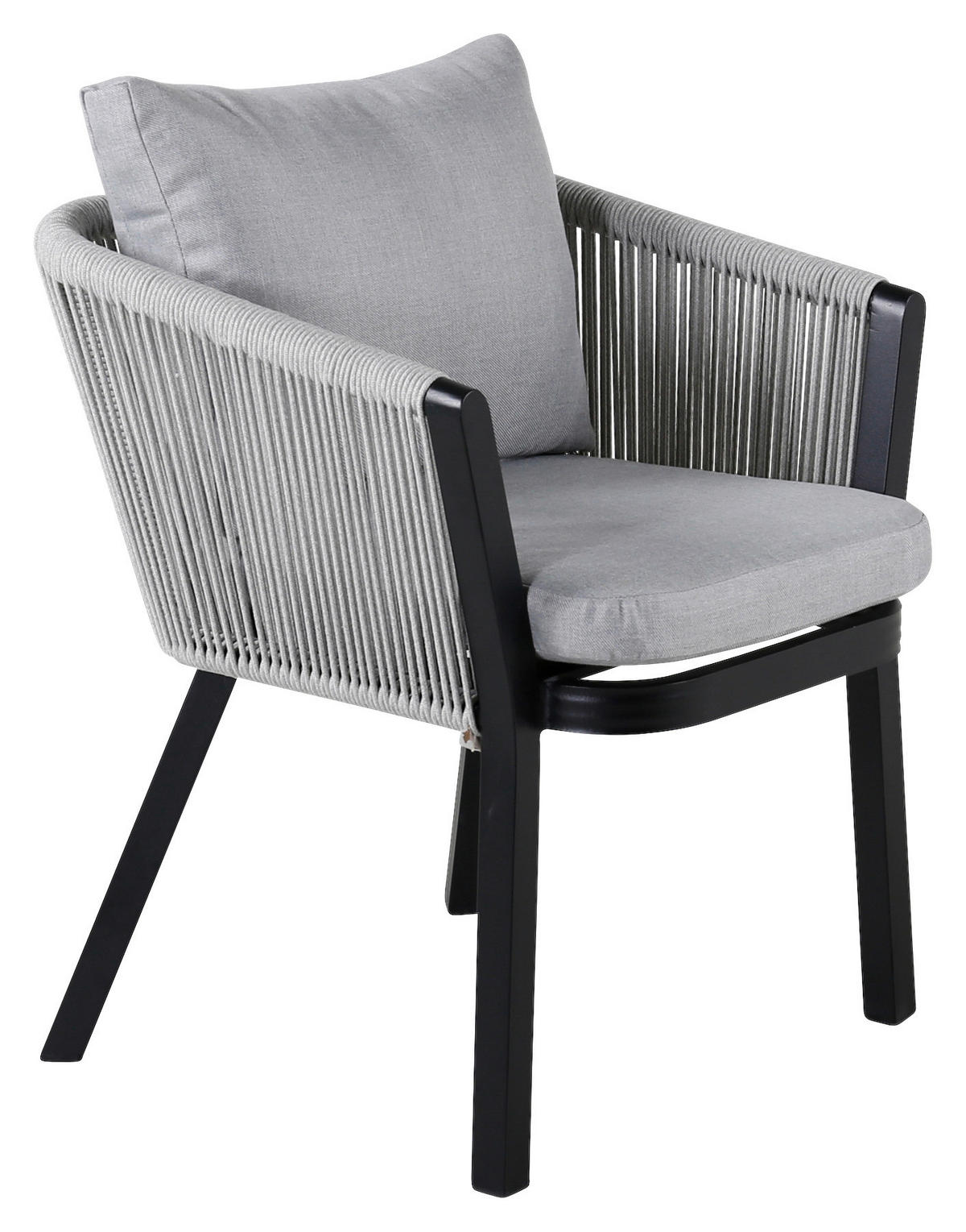 UTESTOLAR SET i metall, textil grå, svart  - grå/svart, Klassisk, metall/textil (60/73/62,5cm) - Gardenson