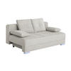SCHLAFSOFA  mit Webstoff Creme  - Chromfarben/Creme, Design, Kunststoff/Textil (200/90/110cm) - P & B