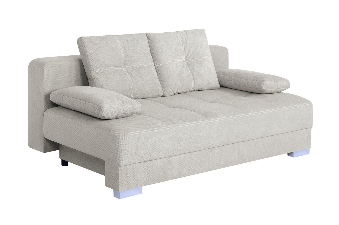 Canapea Extensibilă, textil, material pe bază de lemn, crem