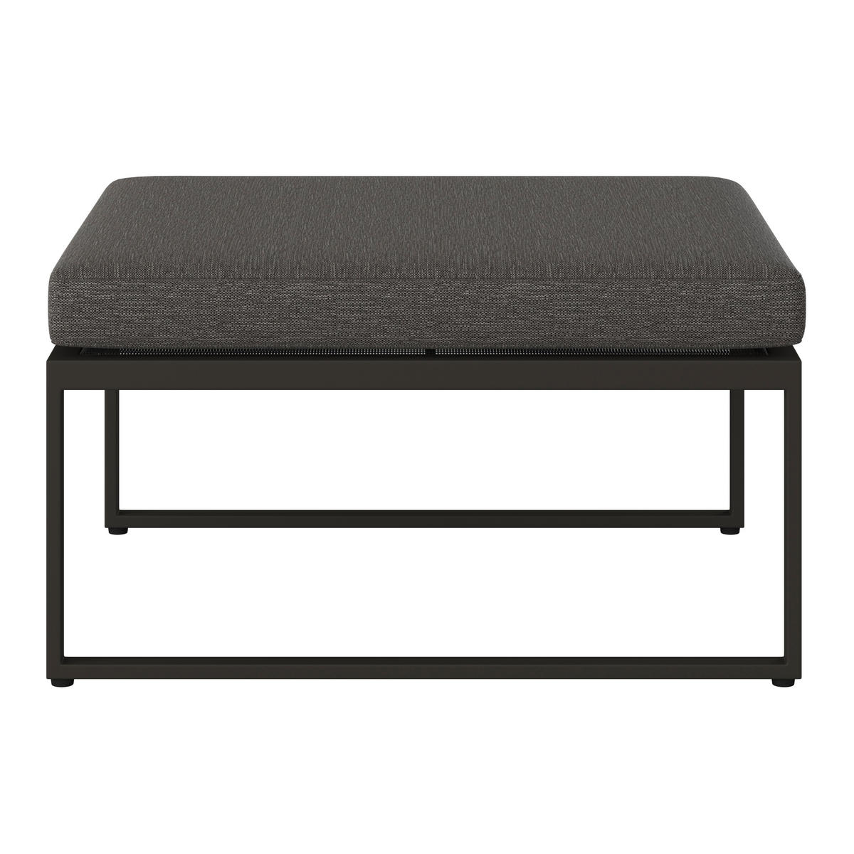 LOUNGEHOCKER  - Dunkelgrau/Anthrazit, Design, Textil/Metall (66/43/76cm) - Amatio