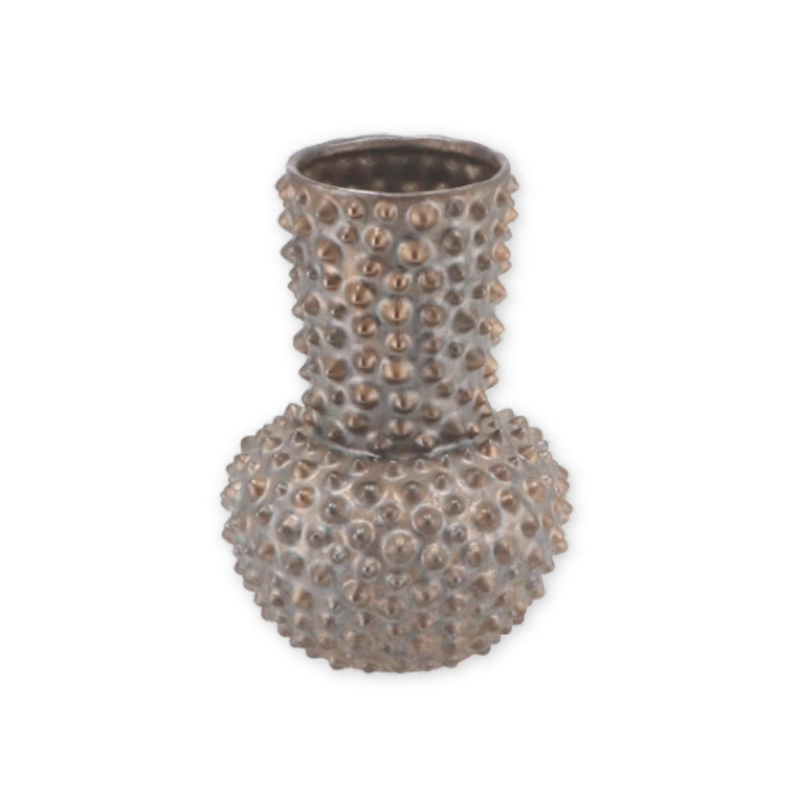 VAZA   16,5/16,5/23 cm   keramika   - brončane boje, Basics, keramika (16,5/16,5/23cm)