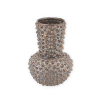 VAZA   16,5/16,5/23 cm   keramika   - brončane boje, Basics, keramika (16,5/16,5/23cm)