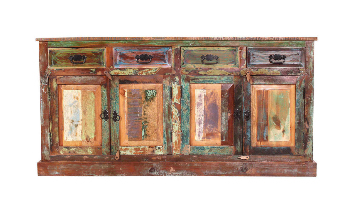 SIDEBOARD  160/80/40 cm 4 Schublade(n)  - Multicolor/Schwarz, Design, Holz/Metall (160/80/40cm) - MID.YOU