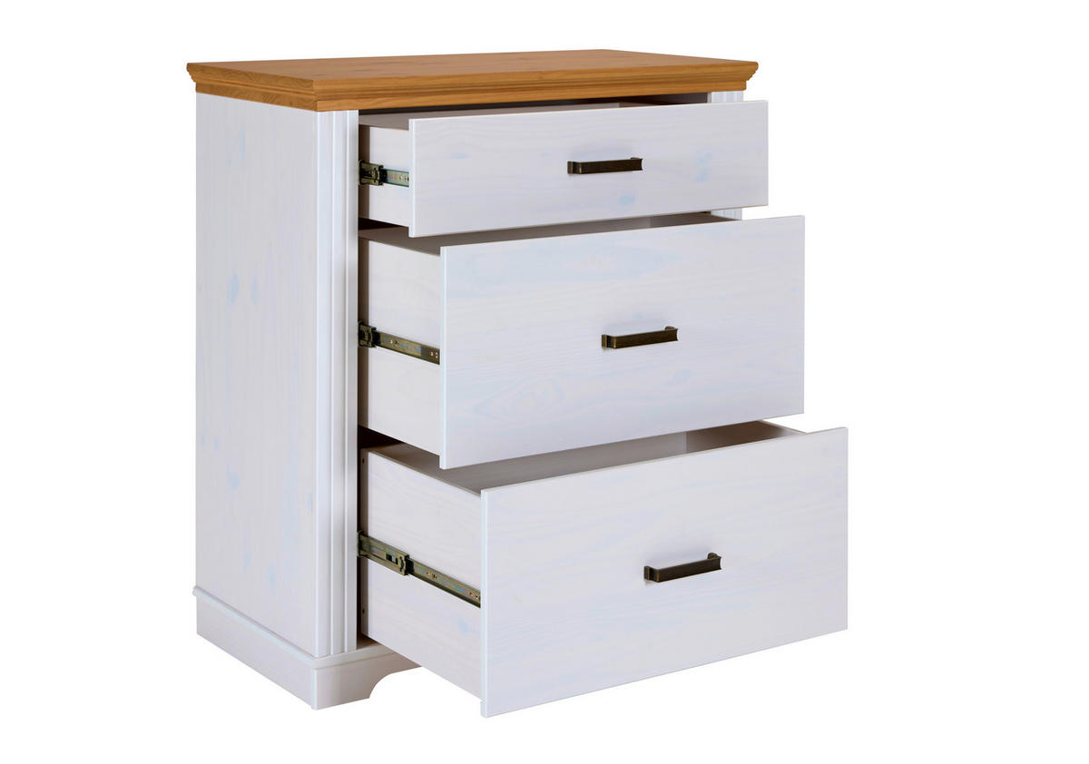 KOMODA   93/104/48 cm   bijela, hrast Artisan  - bijela/hrast Artisan, Moderno, drvni materijal/metal (93/104/48cm) - Landscape