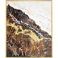 KUNSTDRUCK Abstraktes 40/50 cm  - Goldfarben/Multicolor, Basics, Holzwerkstoff (40/50cm) - Monee