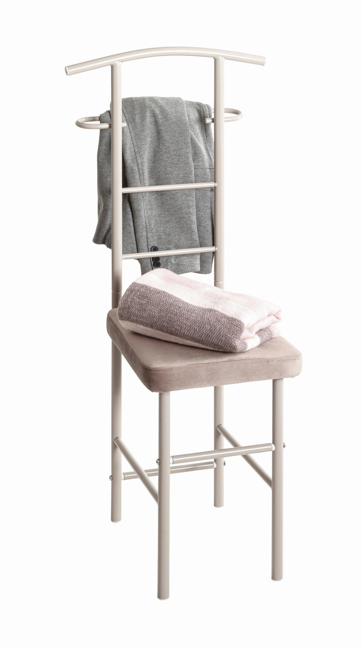 HERRENDIENER in Kaschmir 46/109/46 cm   - Kaschmir, Basics, Textil/Metall (46/109/46cm)