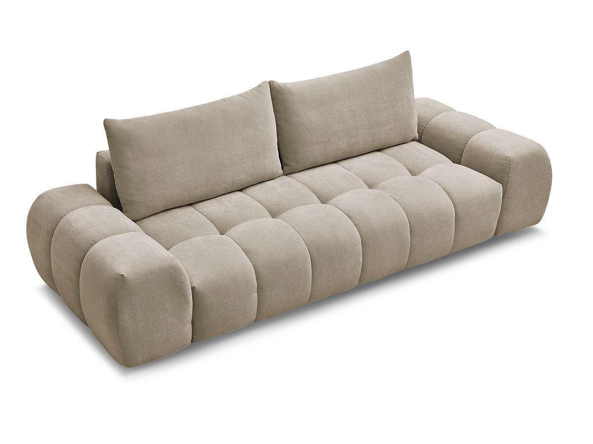 3-SITZER-SOFA EVEREST Struktur Taupe  - Taupe/Schwarz, MODERN, Kunststoff/Textil (278/90/115cm)