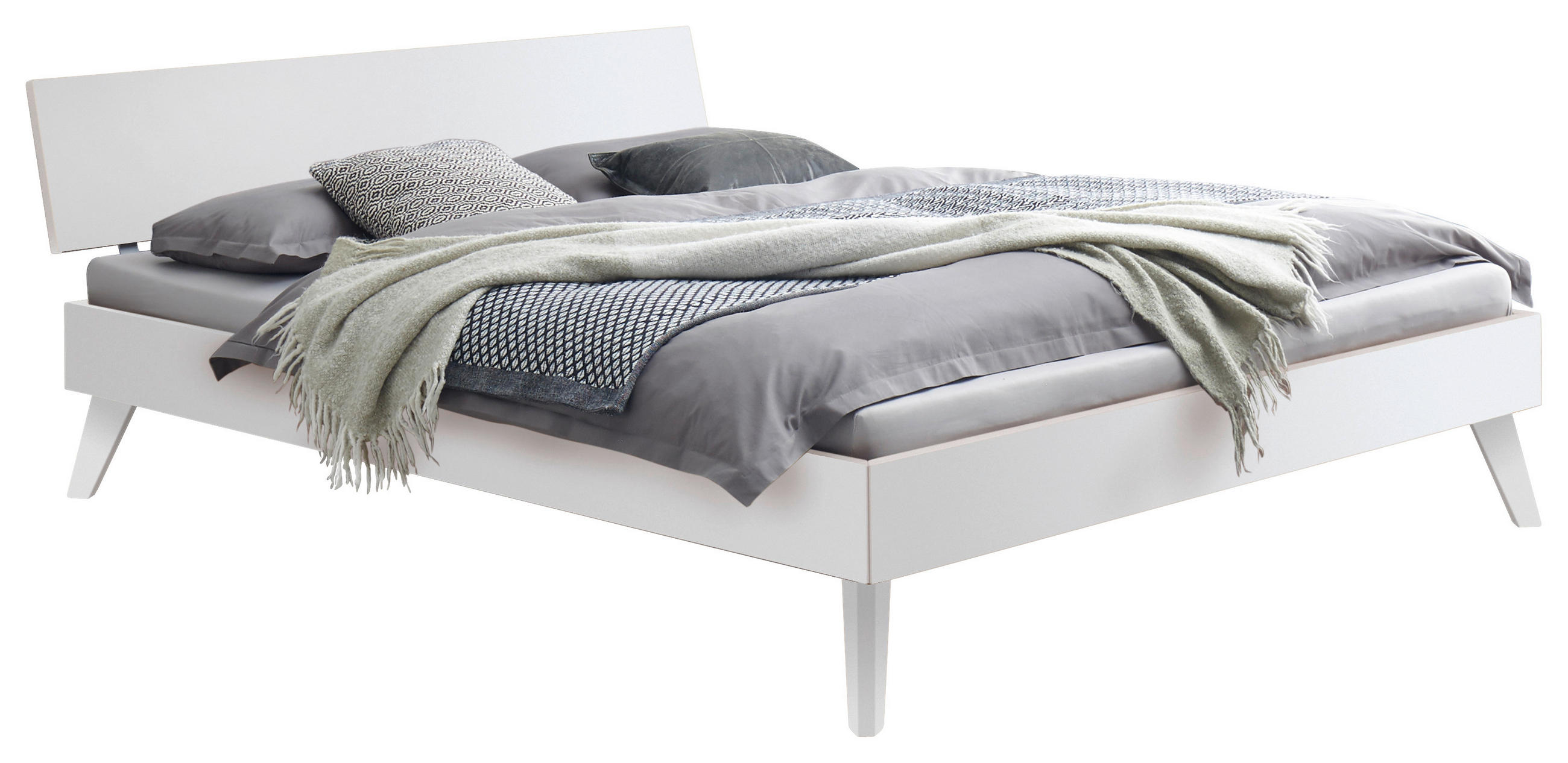 BETT 90/200 cm  in Weiß  - Weiß, Natur (90/200cm) - Hasena