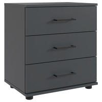 NACHTTISCH 52/58/38 cm  in Graphitfarben  - Schwarz/Graphitfarben, Konventionell, Holzwerkstoff/Kunststoff (52/58/38cm) - Carryhome