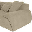ECKSOFA  in Flachgewebe Beige  174/274 cm  - Beige/Schwarz, KONVENTIONELL, Kunststoff/Textil (174/274cm) - Carryhome