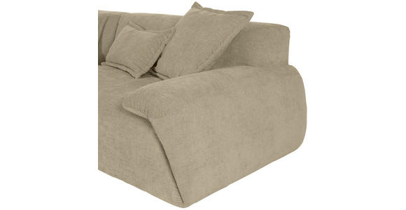 ECKSOFA  in Flachgewebe Beige  174/274 cm  - Beige/Schwarz, KONVENTIONELL, Kunststoff/Textil (174/274cm) - Carryhome
