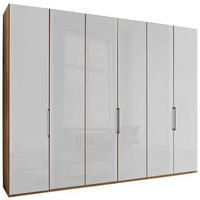 FALTTÜRENSCHRANK in Weiss, Eiche Bianco  - Schieferfarben/Weiss, Konventionell, Glas/Holzwerkstoff (300/216/58cm) - Dieter Knoll
