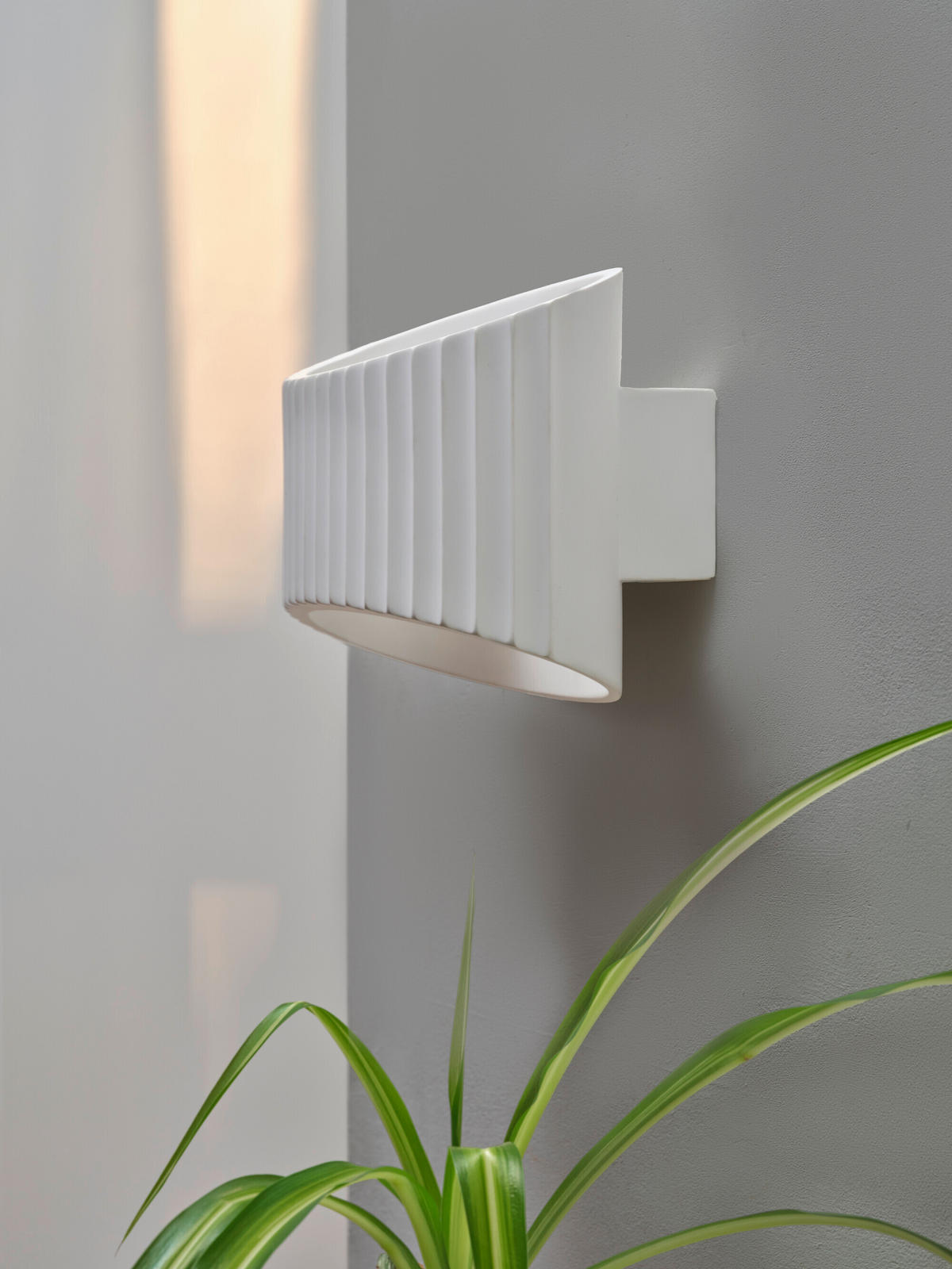 WANDLEUCHTE 34,5/13,6/18 cm   - Weiß, Natur, Stein (34,5/13,6/18cm) - Ledvance