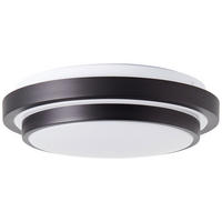 LED-DECKENLEUCHTE 34,5/9,5 cm   - Opal/Schwarz, KONVENTIONELL, Kunststoff/Metall (34,5/9,5cm) - Brilliant