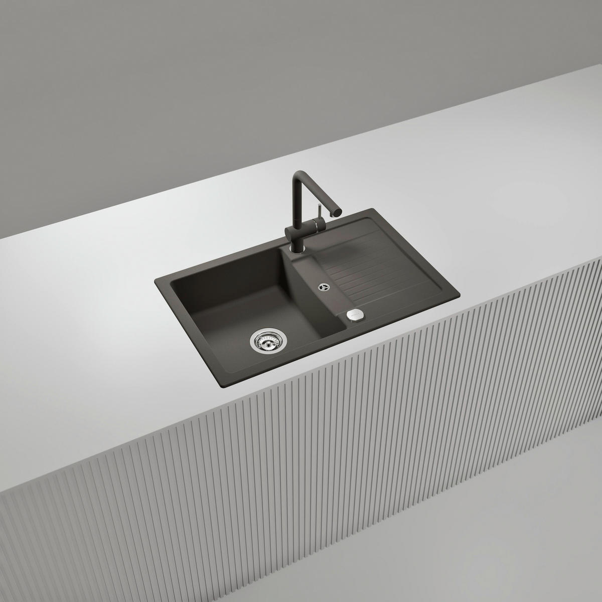 SPÜLE LIMD100SAGAS  - Grau, Basics, Stein (78/27,2/50cm) - Schock
