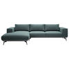 ECKSOFA Anthrazit Chenille  - Anthrazit/Schwarz, Design, Textil/Metall (180/330cm) - MID.YOU