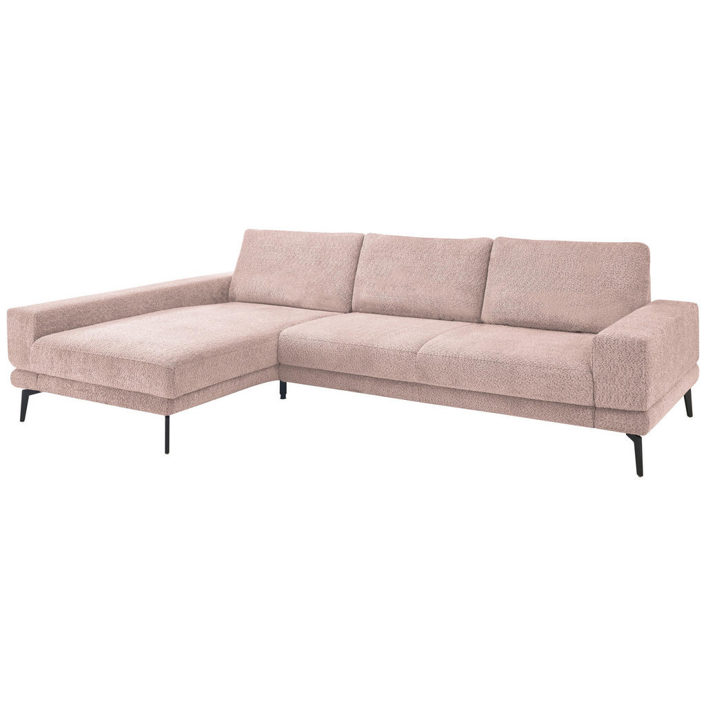 Thumbnail - SetOne by Musterring Ecksofa, Rosa, Textil, 3-Sitzer, Ottomane links, L-Form, 294x184 cm, Made in EU, Typenauswahl, Fußa...