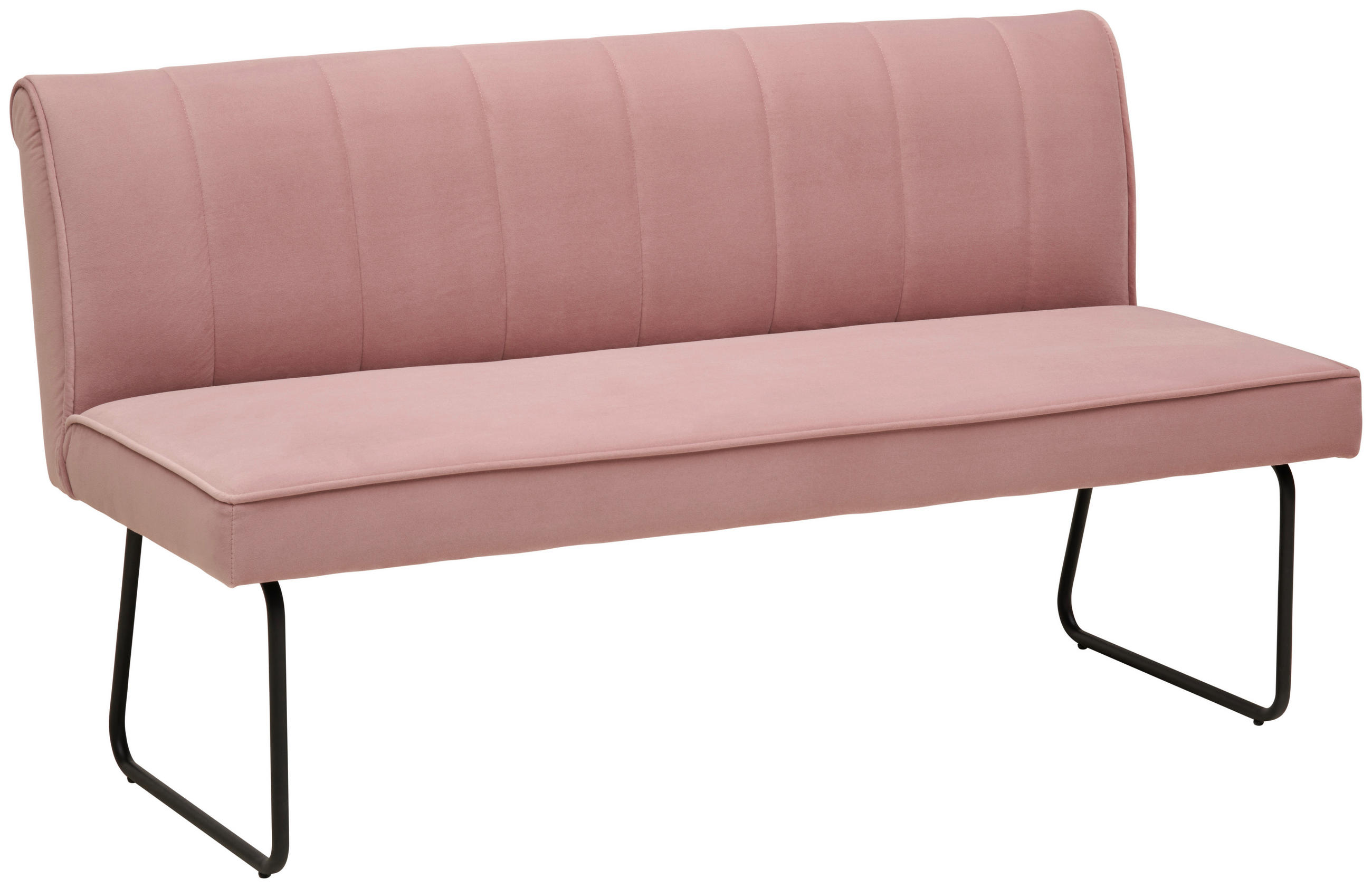 SITZBANK in Metall, Textil Rosa, Schwarz  - Schwarz/Rosa, Design, Textil/Metall (158/70/88cm) - Hom`in