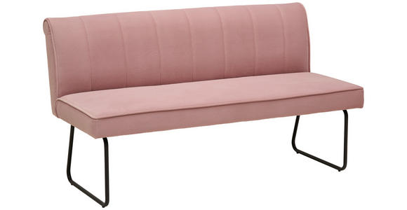 SITZBANK 158/70/88 cm Webstoff Rosa, Schwarz - Schwarz/Rosa, Design, Textil/Metall (158/70/88cm) - Hom`in