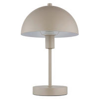 STOLNÍ LAMPA, E14, 20 cm - průhledné/pískové barvy, Design, kov/plast (20cm) - Globo
