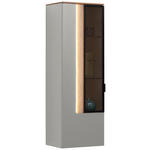 HÄNGEVITRINE  in furniert Eichefarben, Hellgrau  - Eichefarben/Anthrazit, Design, Glas/Holzwerkstoff (45,6/139,4/36cm) - Dieter Knoll