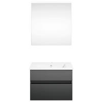 BADEZIMMER 62 cm  - Weiss/Dunkelgrau, Konventionell, Holzwerkstoff (62cm) - Puris