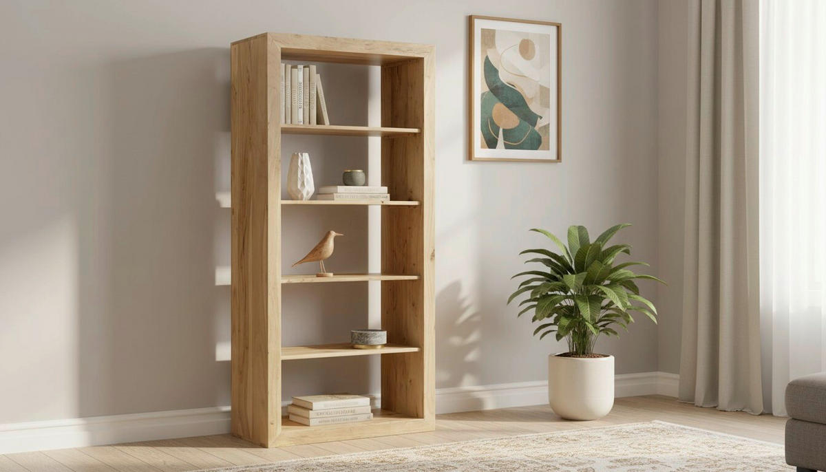 REGAL Akazie vollmassiv Akaziefarben  - Akaziefarben, Basics, Holz (80/178/40cm) - Livetastic