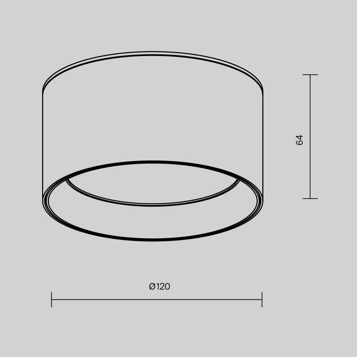 DECKENLEUCHTE  12/6,4 cm    - Weiss, Design, Metall (12/6,4cm) - MAYTONI