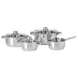 KOCHTOPFSET OLAV 4-teilig  - Klar/Edelstahlfarben, Basics, Glas/Metall - Homeware Profession.