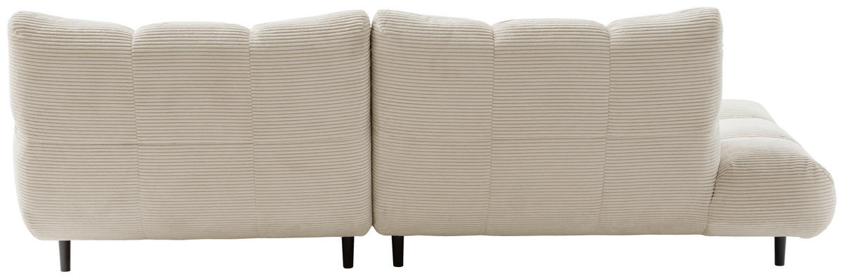ECKSOFA Naturfarben Cord  - Schwarz/Naturfarben, Design, Holz/Textil (178/255cm) - Pure Home Lifestyle
