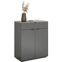 SCHUHSCHRANK  in 85/105/40 cm  - Anthrazit/Schwarz, Design, Holzwerkstoff/Metall (85/105/40cm) - Dieter Knoll