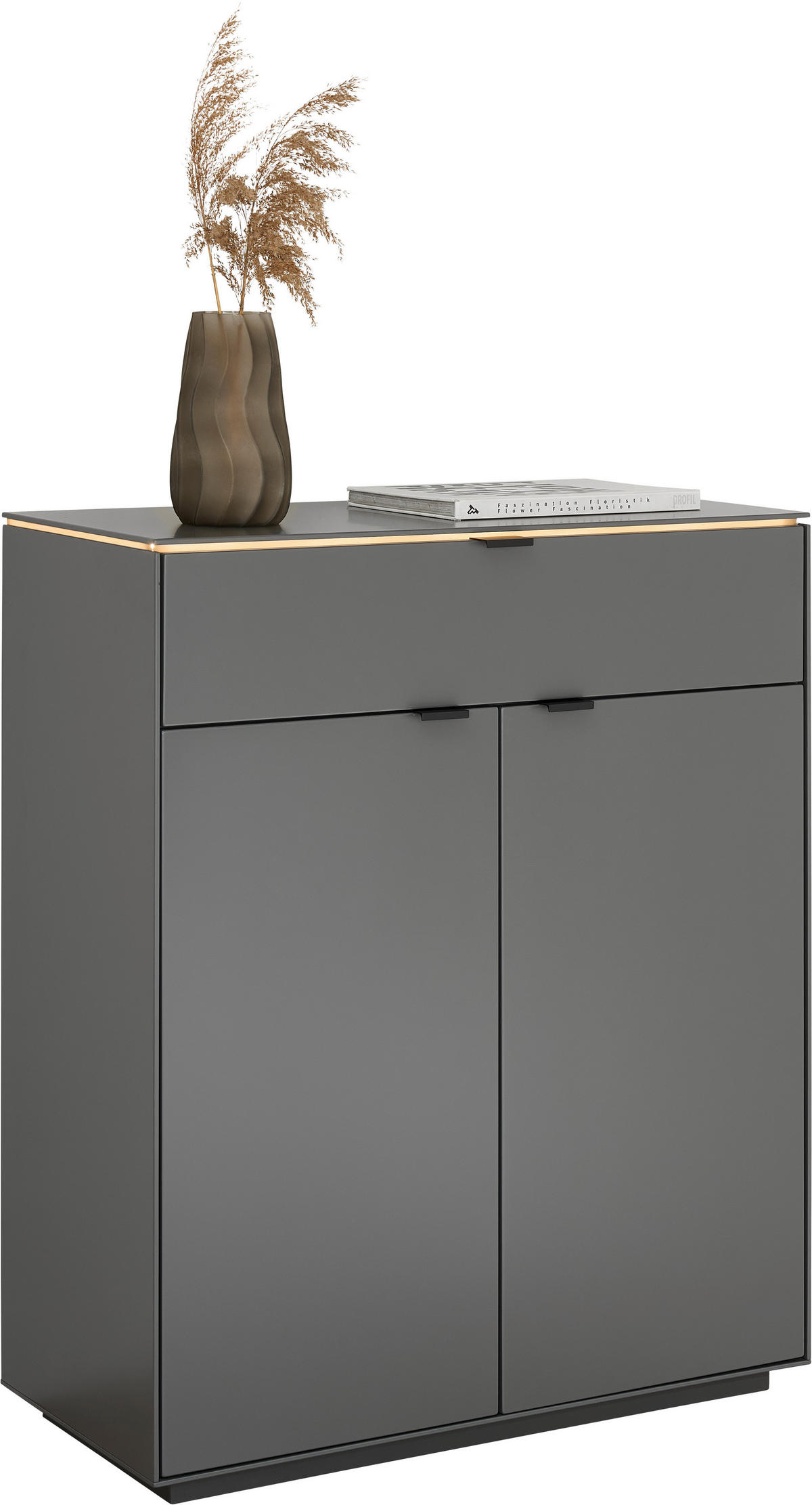 SCHUHSCHRANK  in 85/105/40 cm  - Anthrazit/Schwarz, Design, Holzwerkstoff/Metall (85/105/40cm) - Dieter Knoll