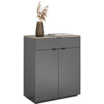 SCHUHSCHRANK  in 85/105/40 cm  - Anthrazit/Schwarz, Design, Holzwerkstoff/Metall (85/105/40cm) - Dieter Knoll