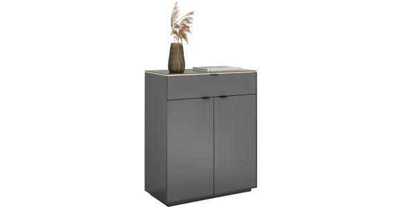 SCHUHSCHRANK  in 85/105/40 cm  - Anthrazit/Schwarz, Design, Holzwerkstoff/Metall (85/105/40cm) - Dieter Knoll