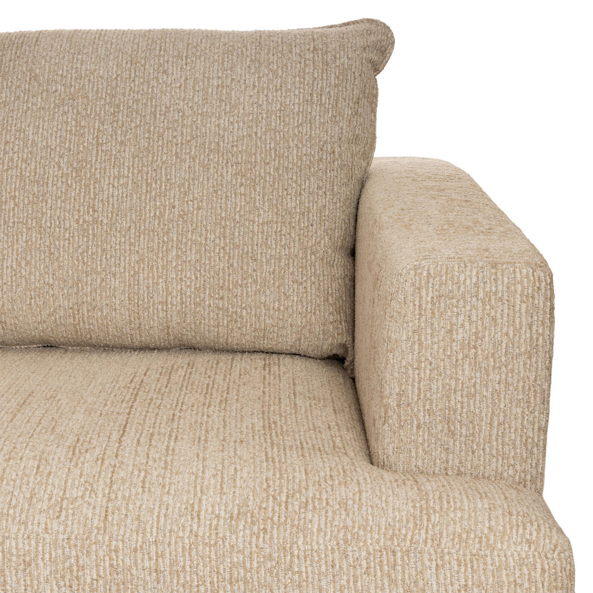 SOFFA i beige  - beige/svart, Basics, metall/trä (315/82/230cm) - Novel