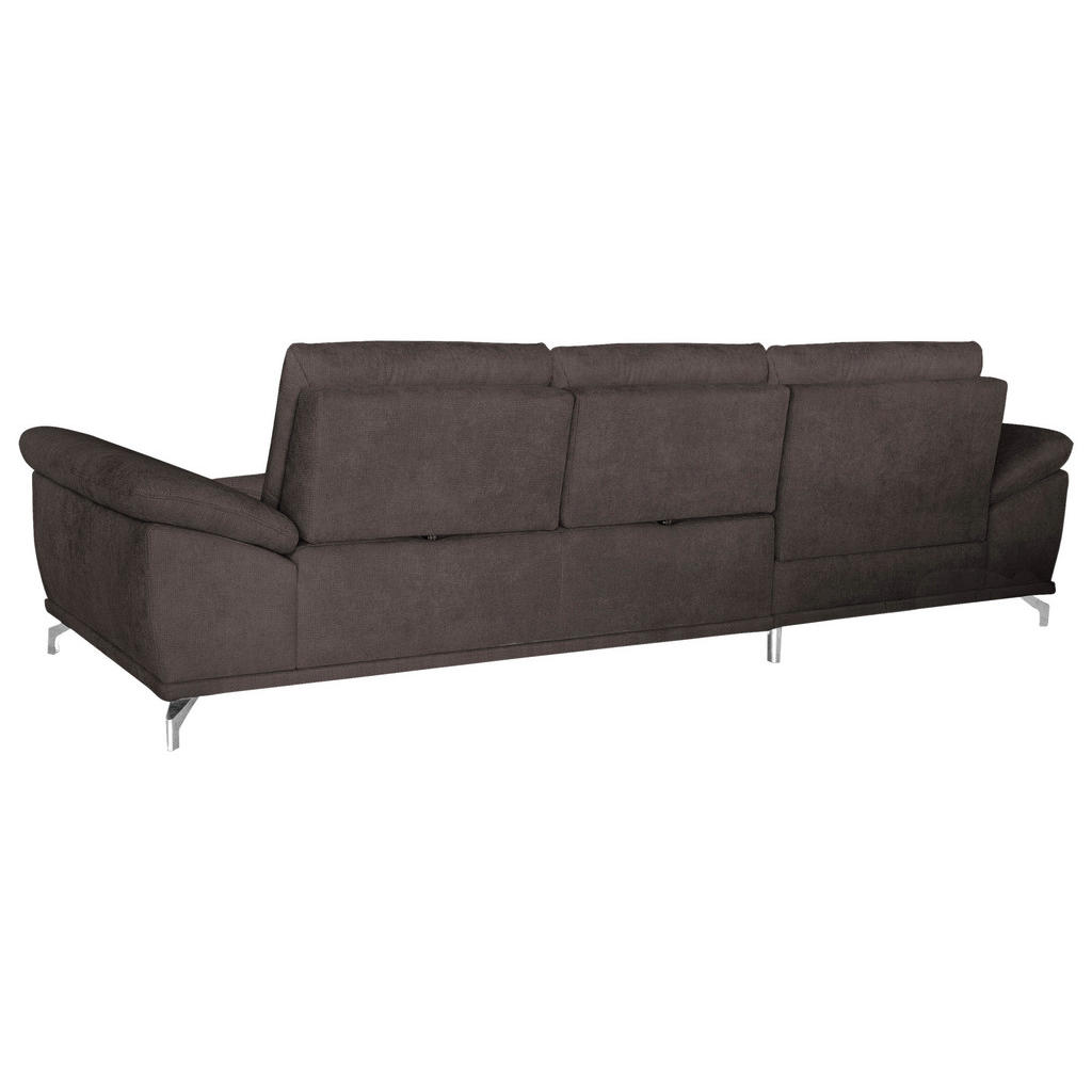 Thumbnail - Sit & More Ecksofa, Dunkelbraun, Textil, 5-Sitzer, Ottomane links, L-Form, 301x176 cm, Goldenes M, Oeko-Tex® Standard 10...
