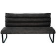 SITZBANK 180/94,5/70 cm Webstoff Anthrazit  - Anthrazit/Schwarz, Design, Textil/Metall (180/94,5/70cm) - Novel