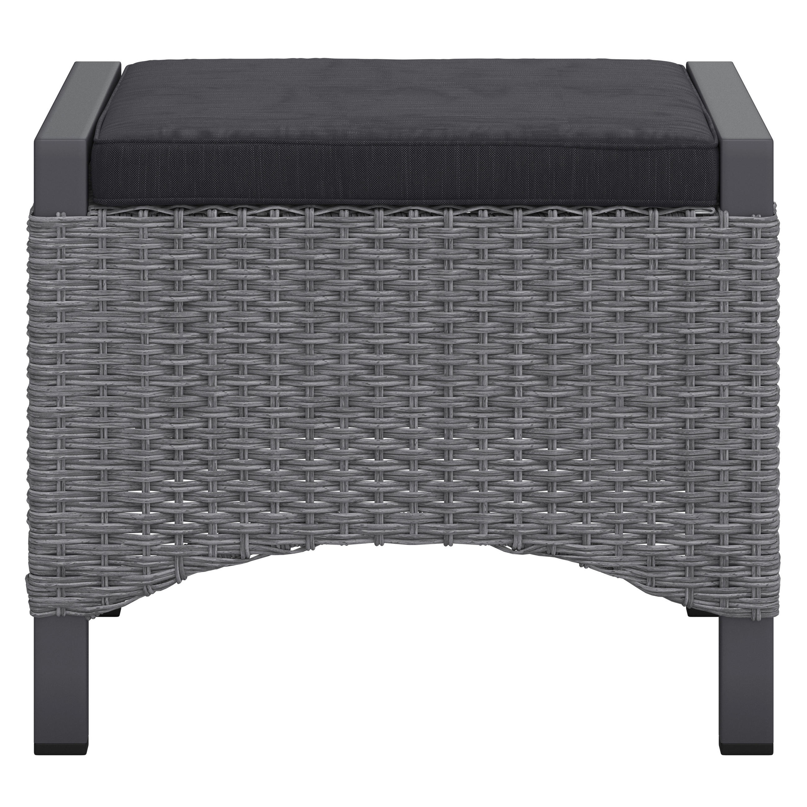 GARTENHOCKER  - Dunkelgrau/Anthrazit, Design, Kunststoff/Textil (58/46/45cm) - Ambia Garden