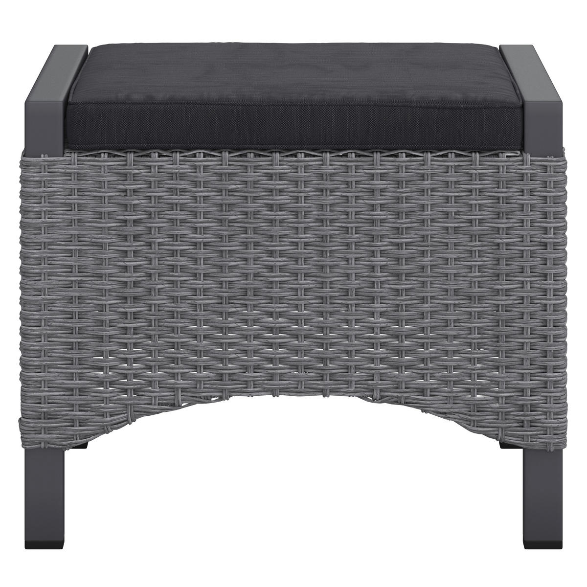 GARTENHOCKER  - Dunkelgrau/Anthrazit, Design, Kunststoff/Textil (58/46/45cm) - Ambia Garden