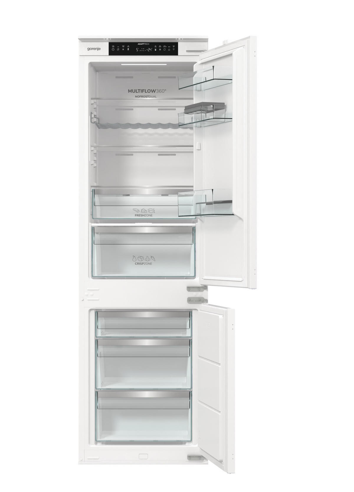 KÜHL-GEFRIER-KOMBINATION NRKI517D61WF  - Weiß, Trend, Metall (54/172,2/54,5cm) - Gorenje