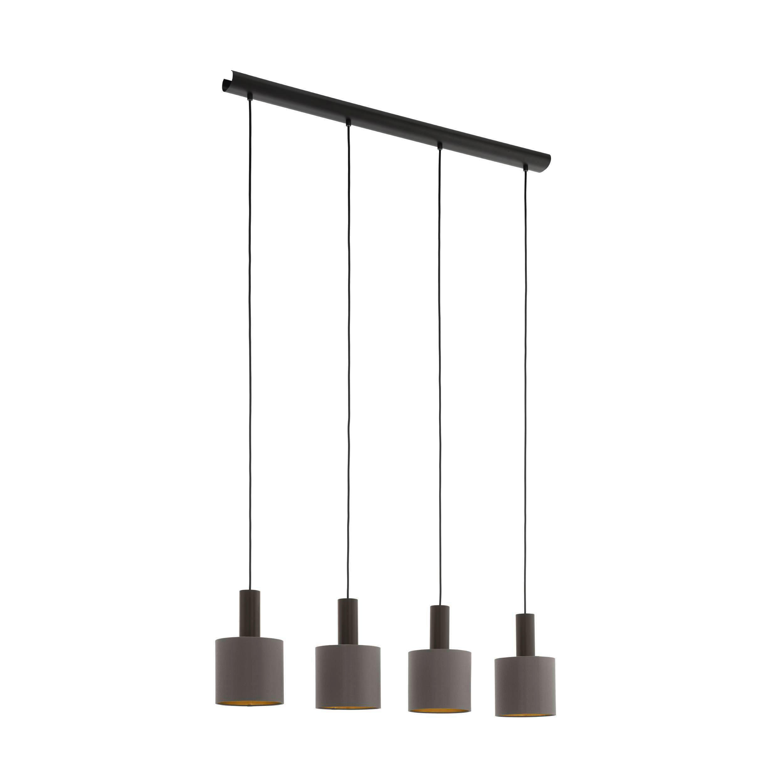 LUSTRĂ 94/16/150 cm  - auriu/maro închis, Basics, metal/textil (94/16/150cm)