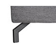 ECKSOFA Dunkelgrau Chenille - Dunkelgrau/Schwarz, KONVENTIONELL, Textil/Metall (185/240cm) - Carryhome