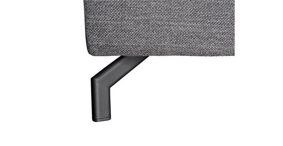 ECKSOFA Dunkelgrau Chenille - Dunkelgrau/Schwarz, KONVENTIONELL, Textil/Metall (185/240cm) - Carryhome