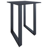 BARBORD i metall, trämaterial  80/80/102 cm  - silver/svart, Klassisk, metall/trämaterial (80/80/102cm)