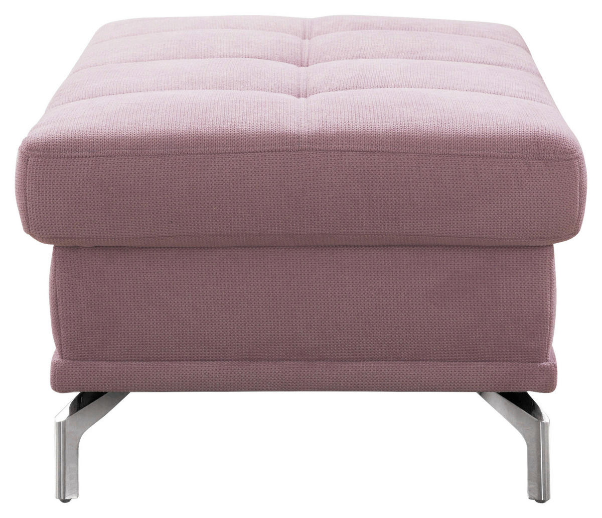 HOCKER in Textil Flieder  - Silberfarben/Flieder, Konventionell, Textil/Metall (133/47/72cm) - Sit & More