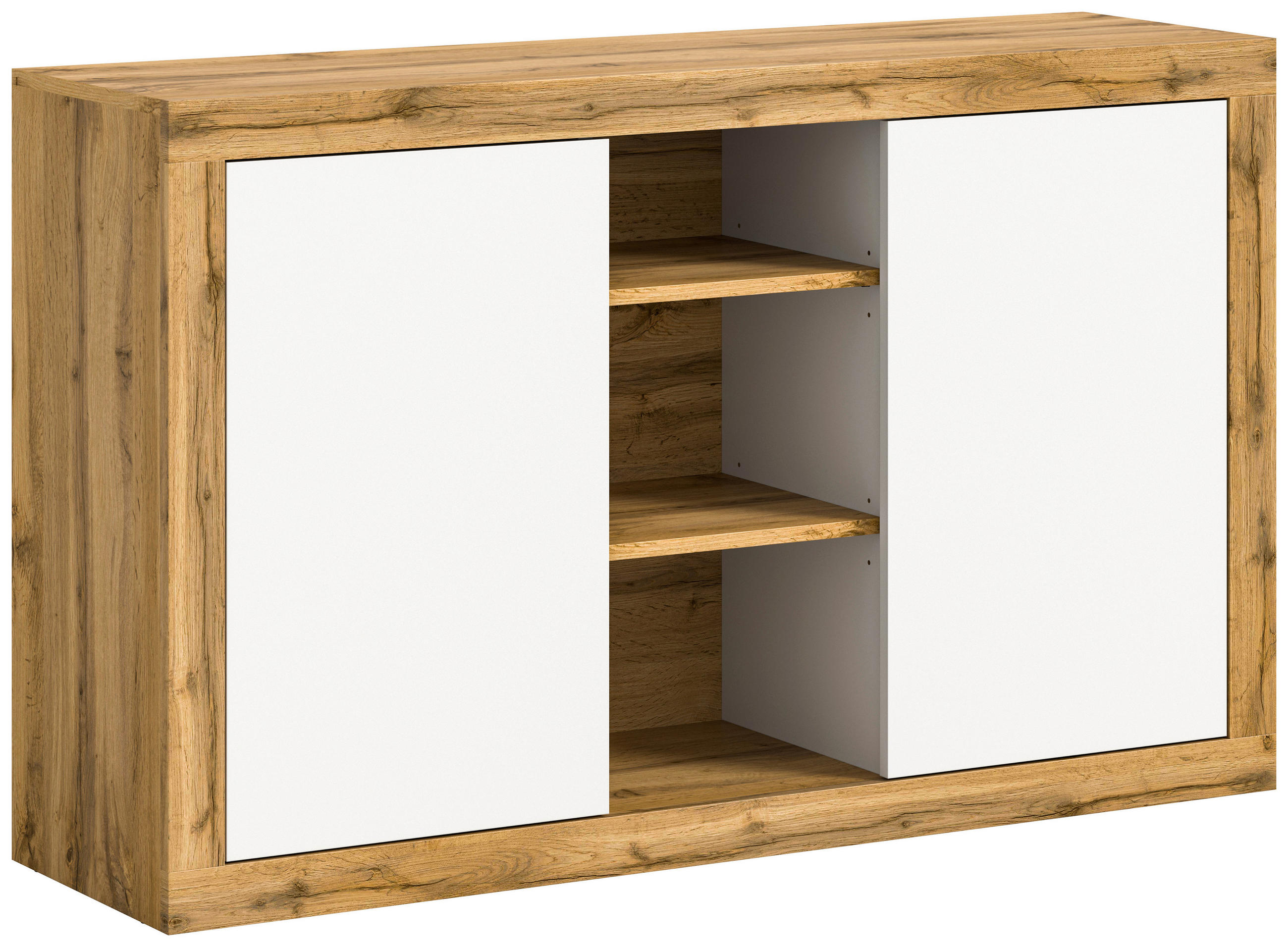 SIDEBOARD Tango  in 80/130/37 cm  - Eiche Wotan, Design, Holzwerkstoff (80/130/37cm) - MID.YOU