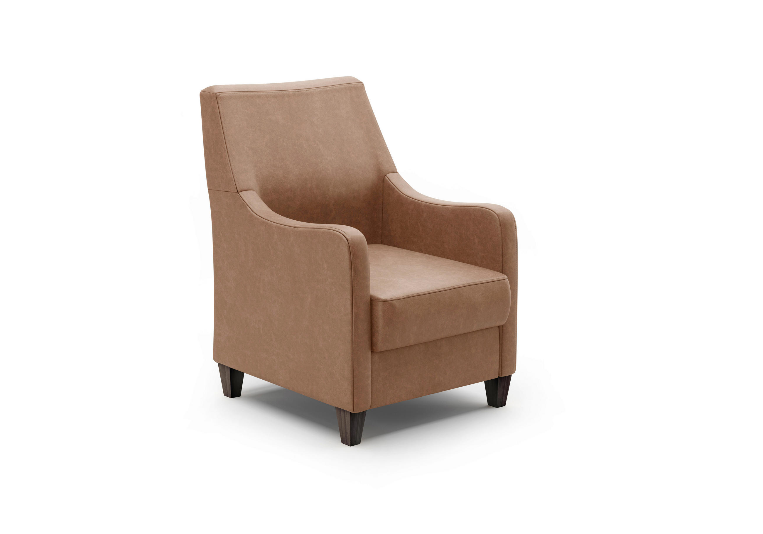 SESSEL in Mikrofaser Cognac  - Wengefarben/Cognac, Konventionell, Holz/Textil (70/93/75cm) - Sit & More