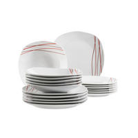 TAFELSERVICE Weiß 18-teilig 6 Personen  - Weiß, Basics, Keramik - Mäser